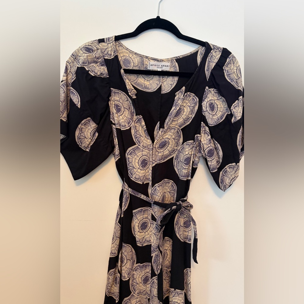 Apiece Apart Black floral jumpsuit